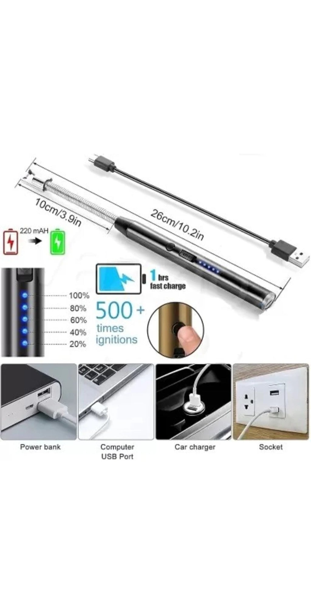 Rechargeable electronic lighter